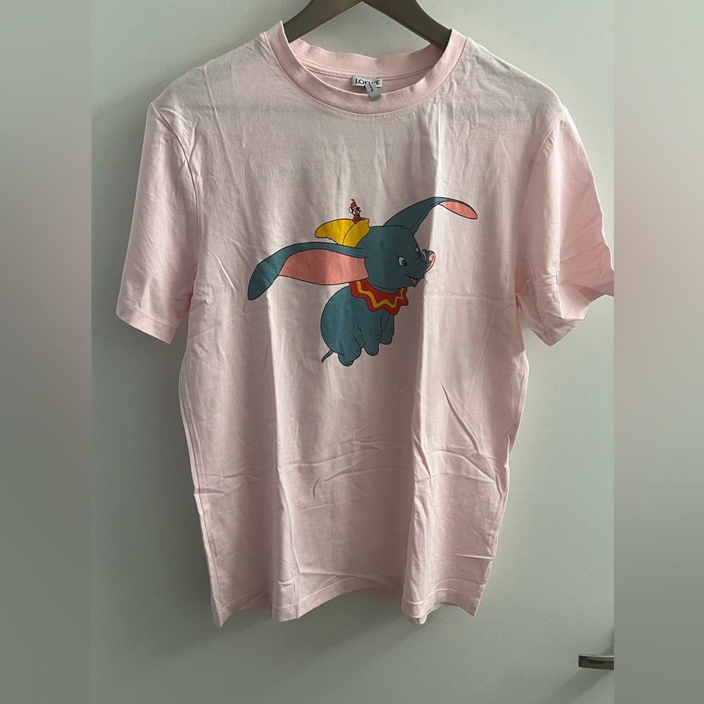 Loewe Pink Dumbo Graphic Short Sleeve Tee